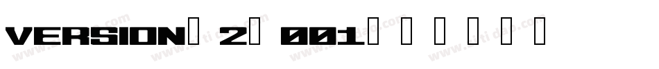 Version 2.001字体转换